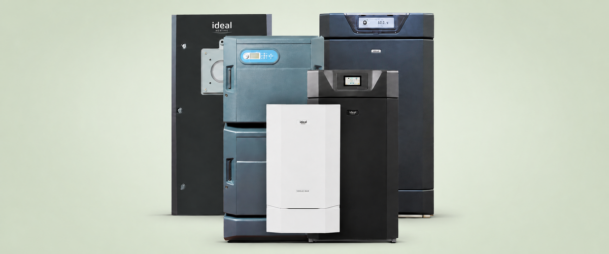 Range of Ideal commercial boiler systems.